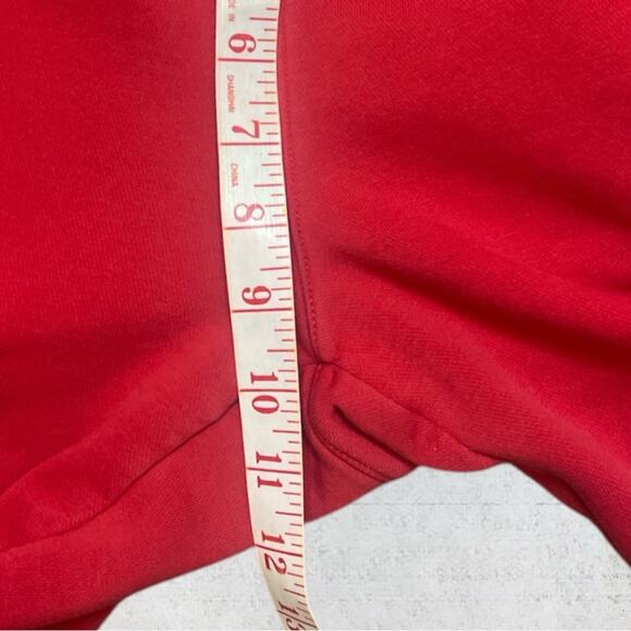 Nike Men’s Swoosh Graphic Red Sweatshorts Size S Blokecore Sporty Comfy - Picture 11 of 13